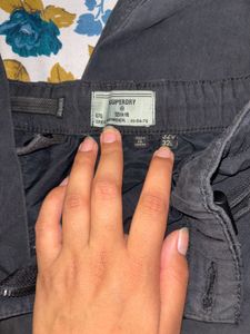 superdry black cargo pants