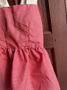 Red Gingham Dress with Bow