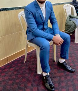 Men’s Bluish Grey Blazer Suit Set