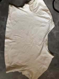 H&amp;M Basic Crop White Tshirt