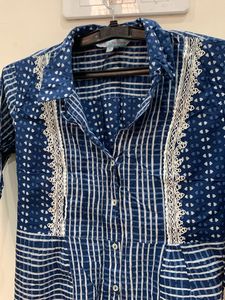 Aarke By Ritu Kumar Blue Striped Kurta