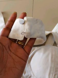 White Crop Top with Tie Detail