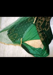Designer Gown 🔥❤️ Dark Green Velvet
