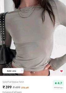 Stylish Gray Long Sleeve Top