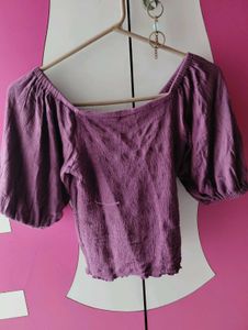elegant purple top with v neck