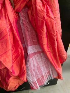 Gorgeous Pink Embroidered Gown with Adjustable Siz