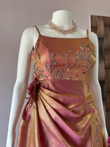 sequined silk blend luxury gown