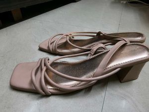 Elegant Nude Pink Heel Sandals