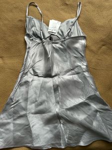 H&amp;M Silver Slip Dress