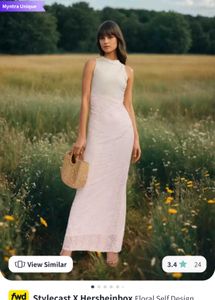 Style Cast White Maxi Dress + Necklace + Earrings