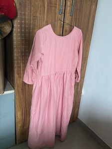 Peach Embroidered Kurta