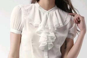 Ruffled White Top
