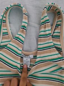 Rue 21 Cropped Tank Top with letus hem