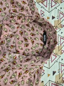 🌸 SLENOR Women’s Floral Printed Crepe Shirt (Size