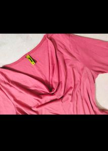 Pink Cowl Neck Top