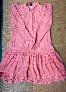 Pink Embroidered Dress