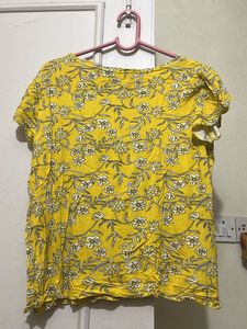 Yellow printed Top