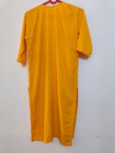 Yellow Chikankari Kurta