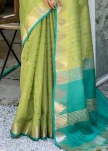 Elegant Olive  Art Silk Saree