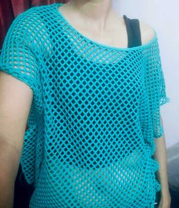 Casual Crochet Net Top