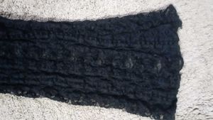 Black Textured Long Sleeve Top