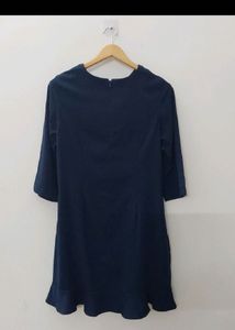Navy Blue Dress with 3/4 Sleeves