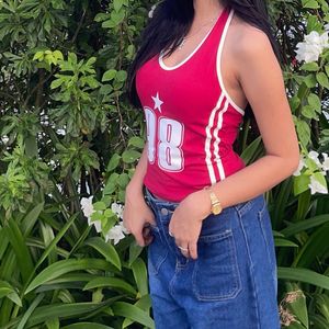 Red Halter Neck Top