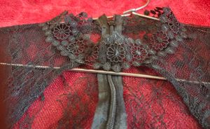 cocktail party Black Lace Midi Dress🎀🖤✨