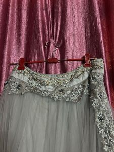 Elegant silver Lehenga Choli Set