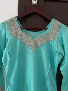 teal blue Kurta Sets &amp; Suits