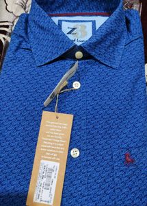 Z3 Brand Blue Patterned Casual Shirt