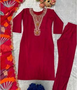 Pink Embroidered Kurta set