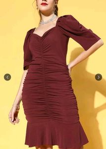 Burgundy Bodycon Mini Dress