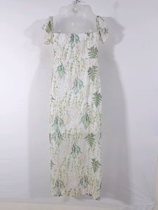 Off Shoulder Tropical Printed dress(Women&#39;s)