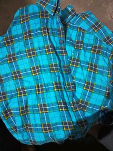Blue colour Checked Premium Shirt