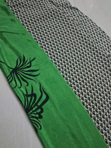 Green Printed Saree