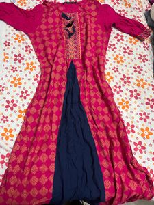 Elegant Pink Printed Kurta