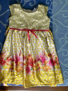 Bright Yellow Cute Frock