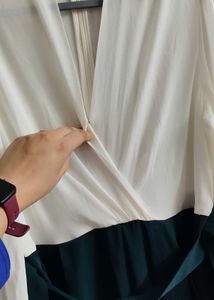 Forever new Jumpsuit - Green and Cream