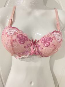Pink Embroidery Princess Bra