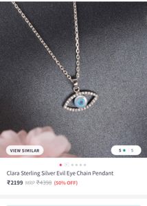 Silver evil eye pendant