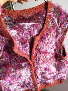 Wool Glitter Knit Vest