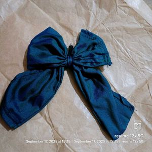 Teal Bow Hair Clip &amp; Headband Set