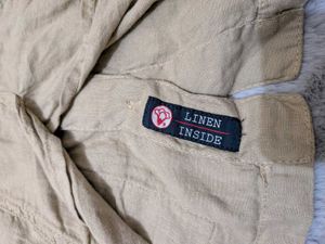 VTG ARMANI JEANS Light Brown 100% Linen Jacket