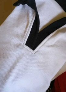 White Polo Shirt w/ Black Trim