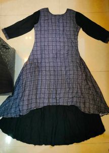 Stylish Grey &amp; Black Kurta