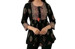 Elegant Black Embroidered Top