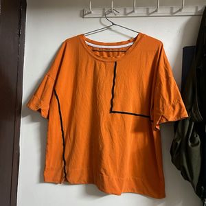 Orange Geometric Tee