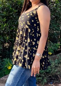 Sunflower Print Top