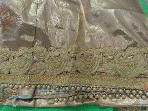 Brand New Green &amp; Gold Saree Unstitched